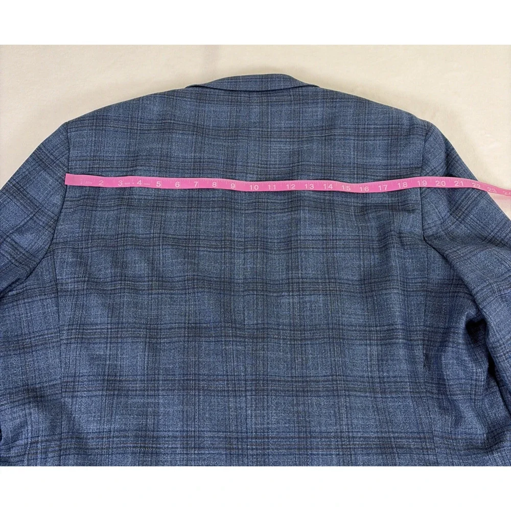 Lauren RALPH LAUREN Mens Blazer Blue & Brown Plaid Size 46L Benefits Charity